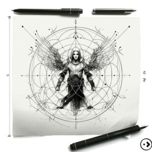 angel – tattoo design ideas free ai generated – realism-photo-realistic – for-arm – Gallery: angel-inkby-ai