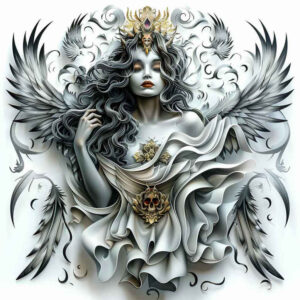 angel – tattoo design ideas free ai generated – realism-photo-realistic – for-arm – Gallery: angel-inkby-ai