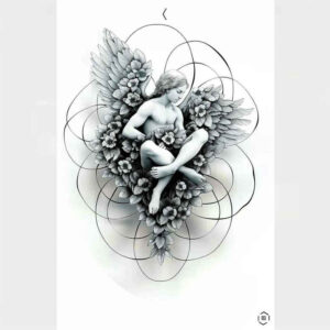 angel – tattoo design ideas free ai generated – realism-photo-realistic – for-arm – Gallery: angel-inkby-ai