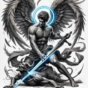 angel – tattoo design ideas free ai generated – realism-photo-realistic – for-arm – Gallery: angel-inkby-ai