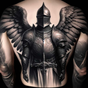 angel – tattoo design ideas free ai generated – realism-photo-realistic – for-arm – Gallery: angel-inkby-ai