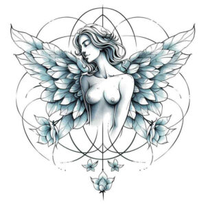 angel – tattoo design ideas free ai generated – realism-photo-realistic – for-arm – Gallery: angel-inkby-ai
