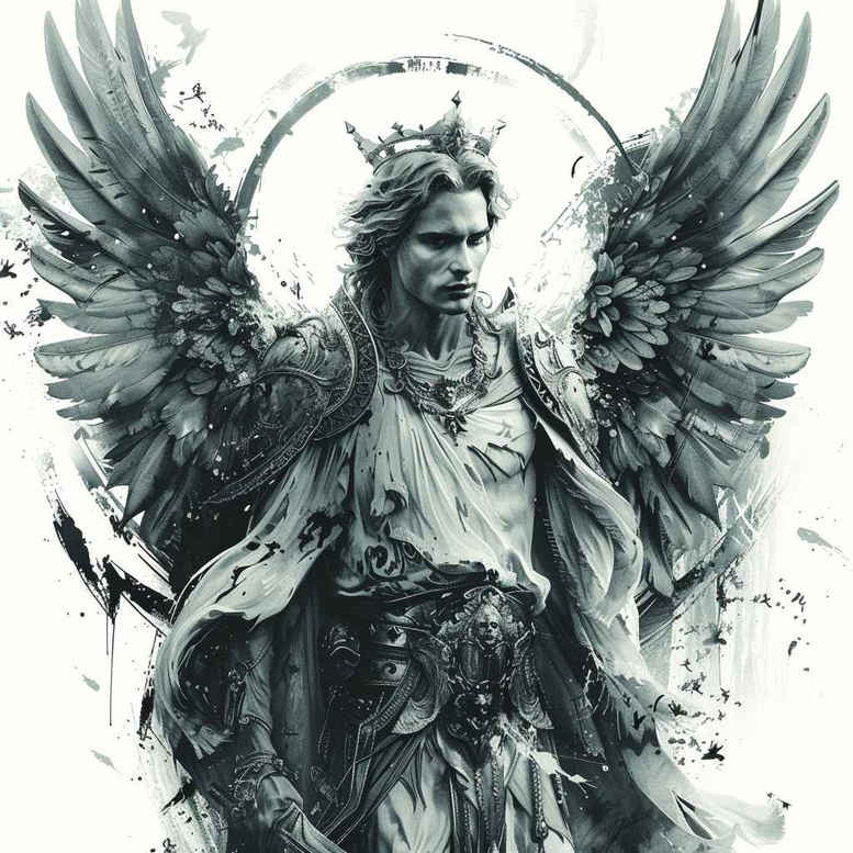 angel – tattoo design ideas free ai generated – realism-photo-realistic – for-arm – Gallery: angel-inkby-ai