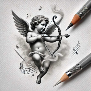 angel – tattoo design ideas free ai generated – realism-photo-realistic – for-arm – Gallery: angel-inkby-ai