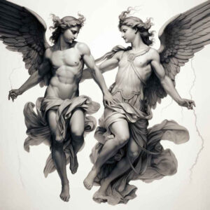 angel – tattoo design ideas free ai generated – realism-photo-realistic – for-arm – Gallery: angel-inkby-ai