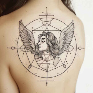 angel – tattoo design ideas free ai generated – realism-photo-realistic – for-arm – Gallery: angel-inkby-ai