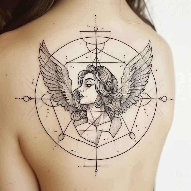 angel – tattoo design ideas free ai generated – realism-photo-realistic – for-arm – Gallery: angel-inkby-ai