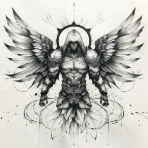 angel – tattoo design ideas free ai generated – realism-photo-realistic – for-arm – Gallery: angel-inkby-ai