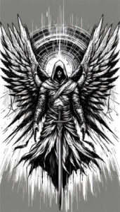 angel – tattoo design ideas free ai generated – surrealism-metamorphosis – for-full-back – Gallery: angel-inkby-ai