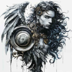 angel – tattoo design ideas free ai generated – symmetric – for-arm – Gallery: angel-inkby-ai