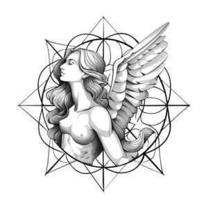angel-of-blessings – tattoo design ideas free ai generated – delicate-arcs – for-wrist-side – Gallery: angel-inkby-ai