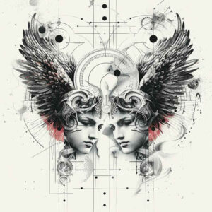 angel-of-blessings – tattoo design ideas free ai generated – realism-organic-structure – for-scapula – Gallery: angel-inkby-ai