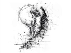 angel-of-blessings – tattoo design ideas free ai generated – realism-portrait-realism – for-full-back – Gallery: angel-inkby-ai