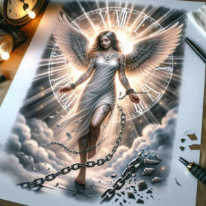 angel-of-charity – tattoo design ideas free ai generated – surrealism-fantasy-inspired – for-lower-leg – Gallery: angel-inkby-ai