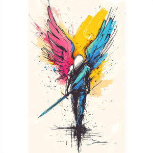 angel-of-compassion – tattoo design ideas free ai generated – neotraditional-refined-lines – for-inner-arm – Gallery: angel-inkby-ai