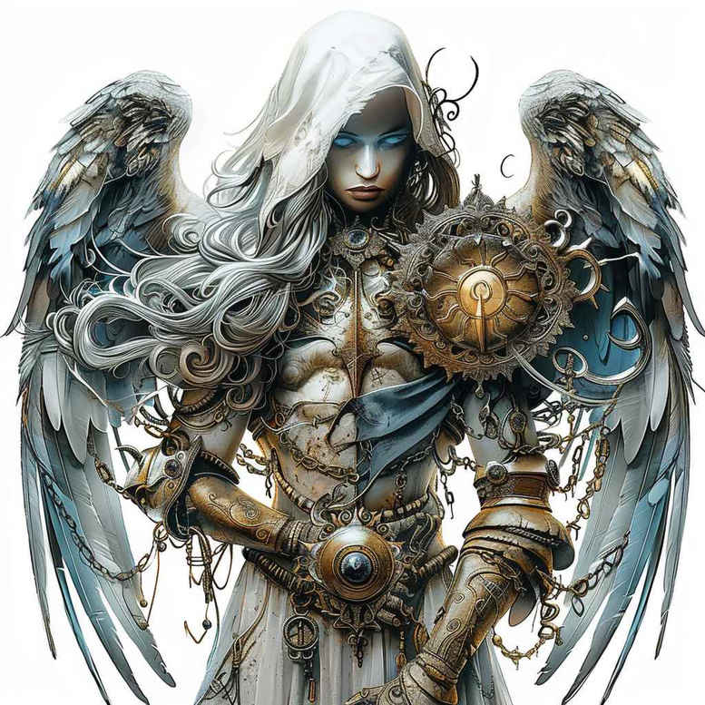 angel-of-compassion – tattoo design ideas free ai generated – neotraditional-vivid-detail – for-outer-arm – Gallery: angel-inkby-ai