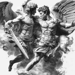 angel-of-compassion – tattoo design ideas free ai generated – realism-tonal-depth – for-lower-leg – Gallery: angel-inkby-ai