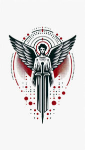 angel-of-dreams – tattoo design ideas free ai generated – neotraditional-vivid-detail – for-lower-thigh – Gallery: angel-inkby-ai