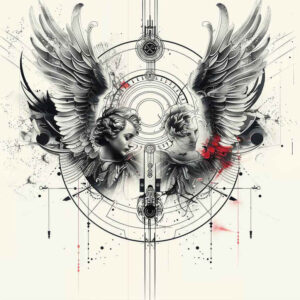 angel-of-dreams – tattoo design ideas free ai generated – serenity – for-collarbone – Gallery: angel-inkby-ai