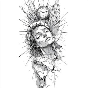 angel-of-faith – tattoo design ideas free ai generated – neotraditional-enhanced-shading – for-inner-arm – Gallery: angel-inkby-ai
