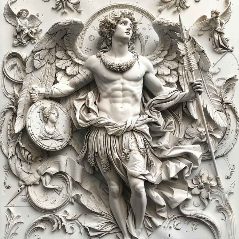angel-of-guidance – tattoo design ideas free ai generated – elaborate – for-elbow – Gallery: angel-inkby-ai
