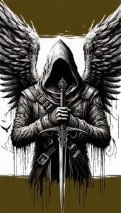 angel-of-guidance – tattoo design ideas free ai generated – realism-high-fidelity – for-upper-back – Gallery: angel-inkby-ai