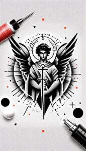 angel-of-guidance – tattoo design ideas free ai generated – surrealism-symbolism – for-wrist – Gallery: angel-inkby-ai
