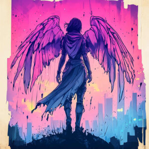 angel-of-hope – tattoo design ideas free ai generated – neotraditional-crisp-lines – for-ankle – Gallery: angel-inkby-ai