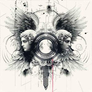 angel-of-hope – tattoo design ideas free ai generated – realism-illustrative-style – for-neck – Gallery: angel-inkby-ai