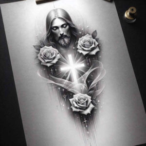 angel-of-hope – tattoo design ideas free ai generated – surrealism-ghostly-shapes – for-palm – Gallery: angel-inkby-ai