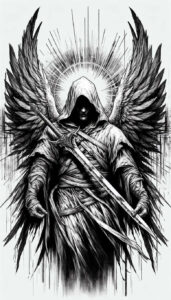 angel-of-light – tattoo design ideas free ai generated – realism-subtle-gradients – for-stomach – Gallery: angel-inkby-ai