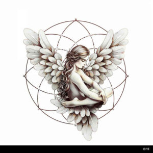 angel-of-love – tattoo design ideas free ai generated – surrealism-ethereal – for-stomach – Gallery: angel-inkby-ai