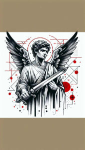 angel-of-peace – tattoo design ideas free ai generated – neotraditional-enhanced-shading – for-stomach – Gallery: angel-inkby-ai