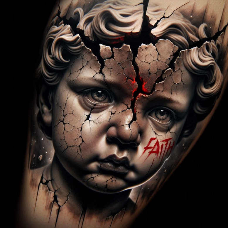 angel-of-purity – tattoo design ideas free ai generated – neotraditional-balanced-tones – for-forearm – Gallery: angel-inkby-ai