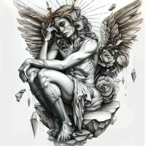 angel-of-redemption – tattoo design ideas free ai generated – realism-natural-color-palette – for-biceps – Gallery: angel-inkby-ai