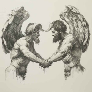 angel-of-strength – tattoo design ideas free ai generated – realism-realistic-wrinkles – for-outer-arm – Gallery: angel-inkby-ai