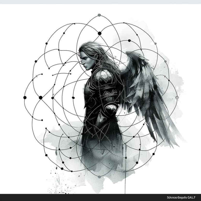 angel-of-strength – tattoo design ideas free ai generated – unbroken-circle – for-back – Gallery: angel-inkby-ai