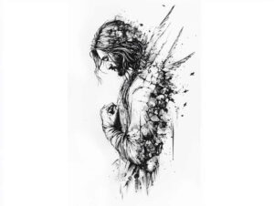 angel-of-the-night – tattoo design ideas free ai generated – neotraditional-decorative-flourishes – for-heel – Gallery: angel-inkby-ai