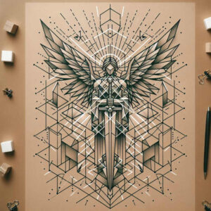 angel-of-the-night – tattoo design ideas free ai generated – realism-light-play – for-back-of-neck – Gallery: angel-inkby-ai