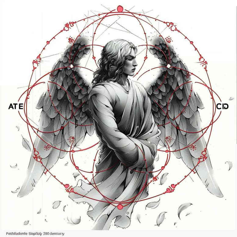 angel-of-the-night – tattoo design ideas free ai generated – realism-realistic-dimension – for-biceps – Gallery: angel-inkby-ai
