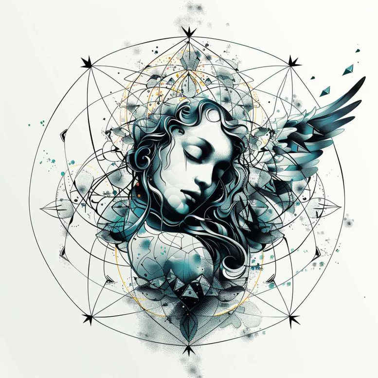 angel-of-wisdom – tattoo design ideas free ai generated – realism-skin-realism – for-nape – Gallery: angel-inkby-ai