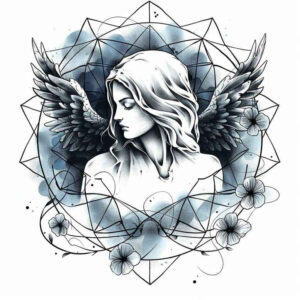 angel-of-wisdom – tattoo design ideas free ai generated – spiritual-design – for-arm – Gallery: angel-inkby-ai