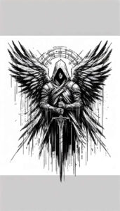 angel-protector – tattoo design ideas free ai generated – realism-skin-texture – for-lower-arm – Gallery: angel-inkby-ai