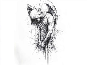 angel-woman – tattoo design ideas free ai generated – surrealism-ethereal – for-ribs – Gallery: angel-inkby-ai
