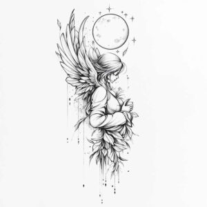 angelic-force – tattoo design ideas free ai generated – neotraditional-decorative-elements – for-triceps – Gallery: angel-inkby-ai
