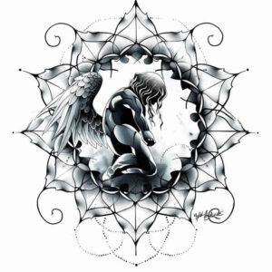 angelic-power – tattoo design ideas free ai generated – realism-vivid-detail – for-side-torso – Gallery: angel-inkby-ai