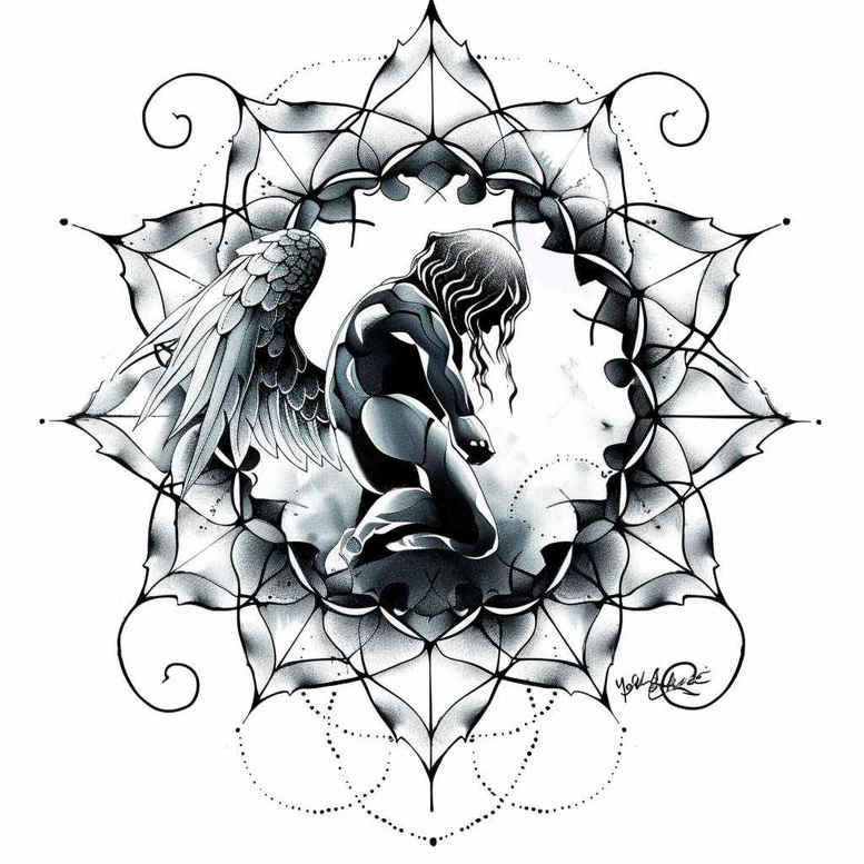 angelic-power – tattoo design ideas free ai generated – realism-vivid-detail – for-side-torso – Gallery: angel-inkby-ai