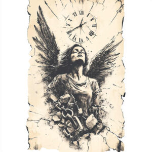 angelic-power – tattoo design ideas free ai generated – surrealism-esoteric – for-neck – Gallery: angel-inkby-ai