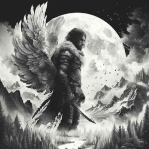 angelic-presence – tattoo design ideas free ai generated – decorative-ring – for-arm – Gallery: angel-inkby-ai