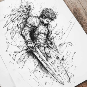 angelic-soul – tattoo design ideas free ai generated – neotraditional-dynamic-color – for-shoulder – Gallery: angel-inkby-ai